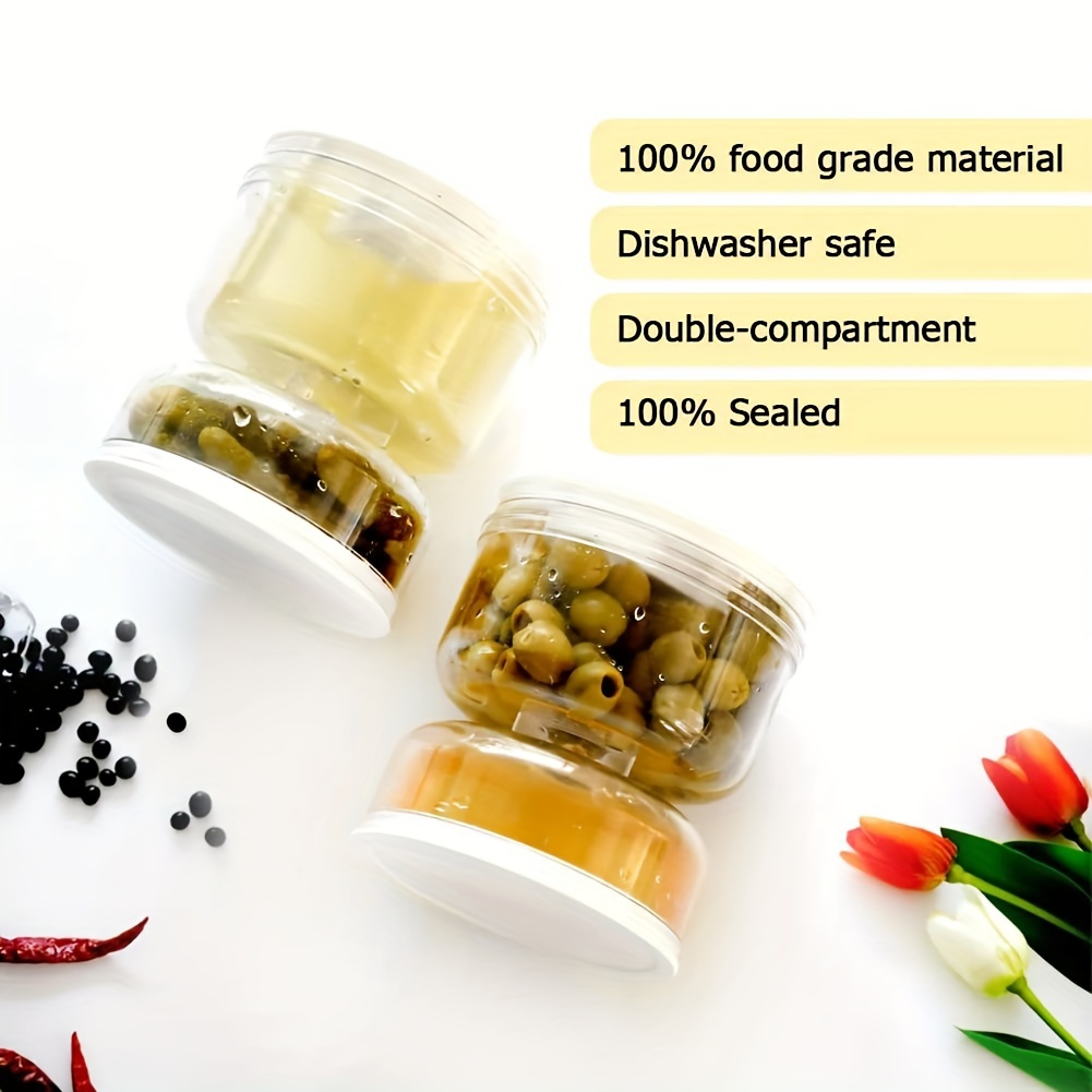 Airtight Pickle And Olives Jar With Strainer Flip Separates - Temu