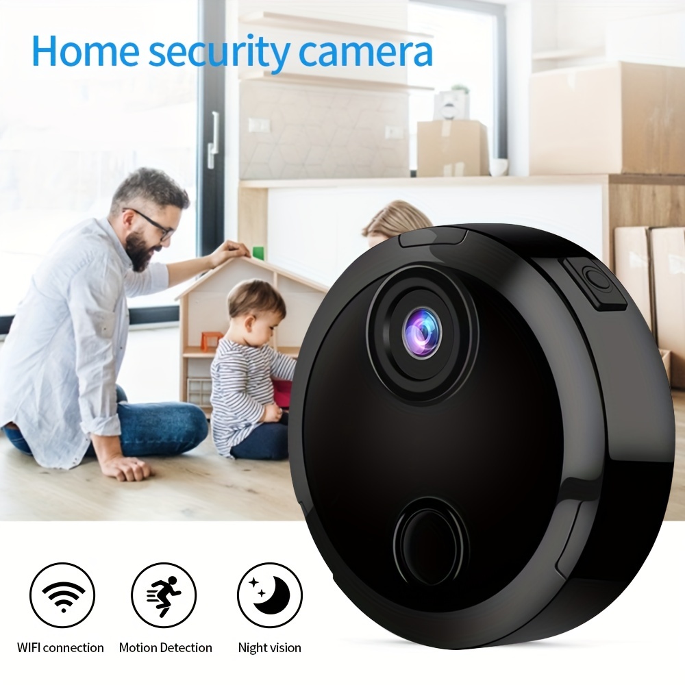 1080P HD Wireless Security Camera with Built-in Microphone, Night Vision & Loop Recording