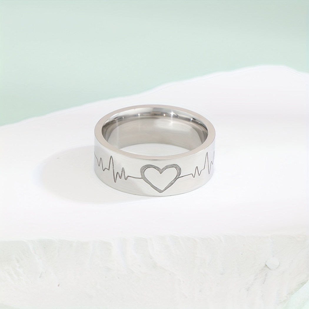 【ナンバリング】Wavy Heart Ring Sparkling Wishbone Heart Ring Set