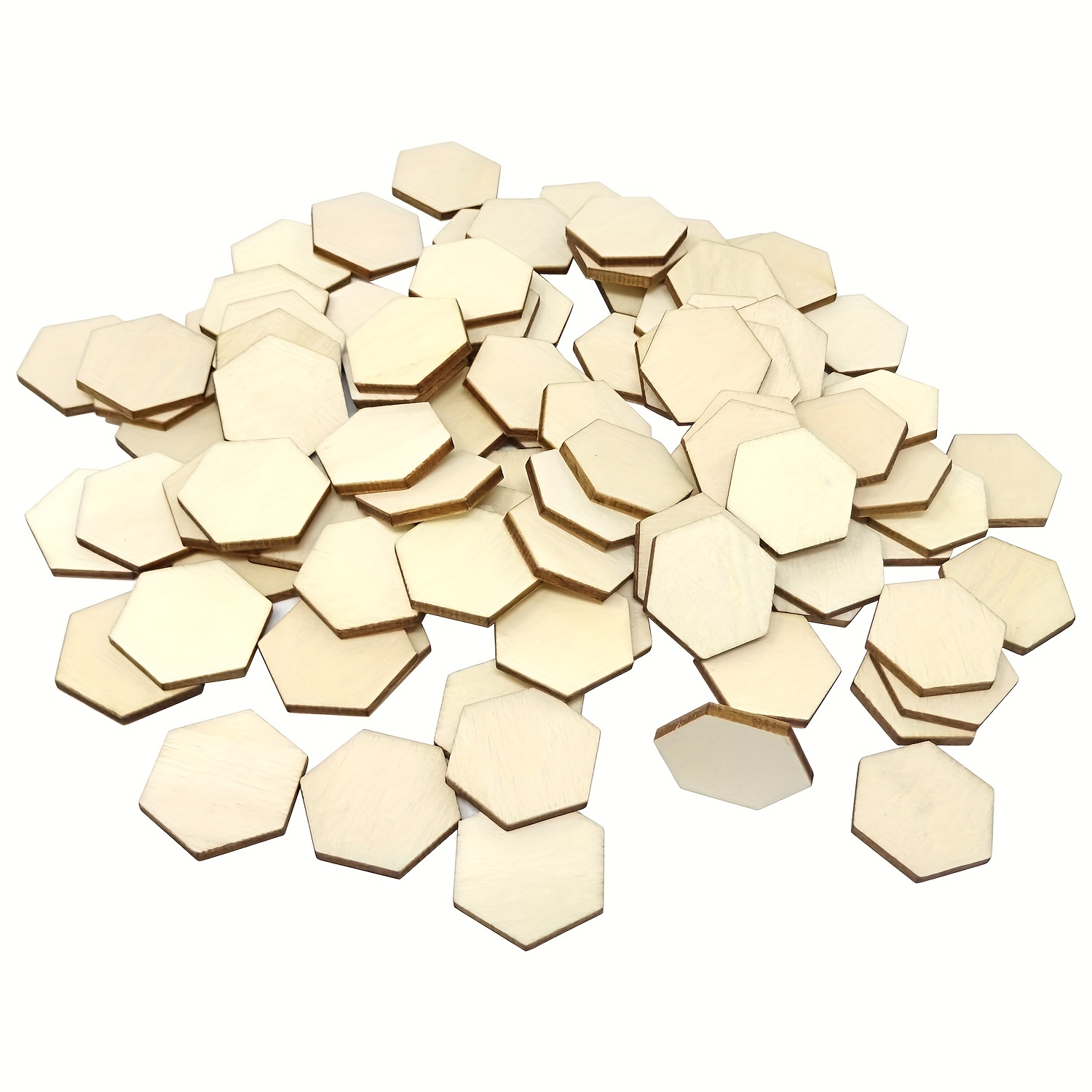 Hexagon Blank Wood Pieces Wood Wood - Temu