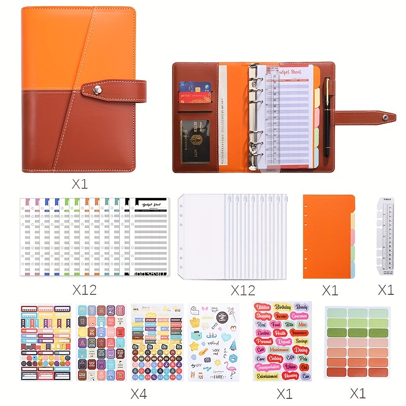 A6 Planner Notebook Agenda Budget Workbook French Budget Envelope Binder  Binder Pockets For Money Budget Saving Bill Organizer - AliExpress