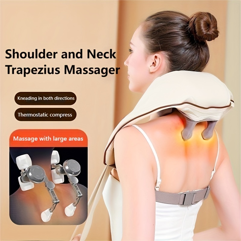Neck Shoulder Massager Shiatsu Back Neck Massager With Heat - Temu