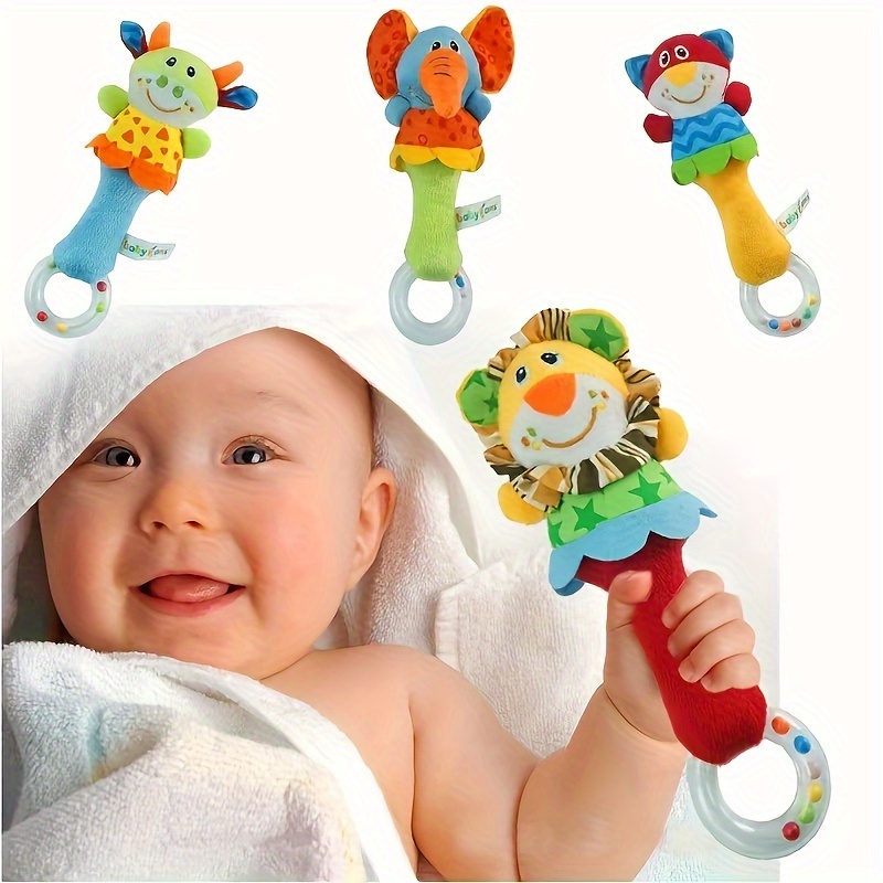 Sonajeros para bebés iPlay, iLearn, juguetes para bebés de 3 a 6 meses,  sonajero para agarrar