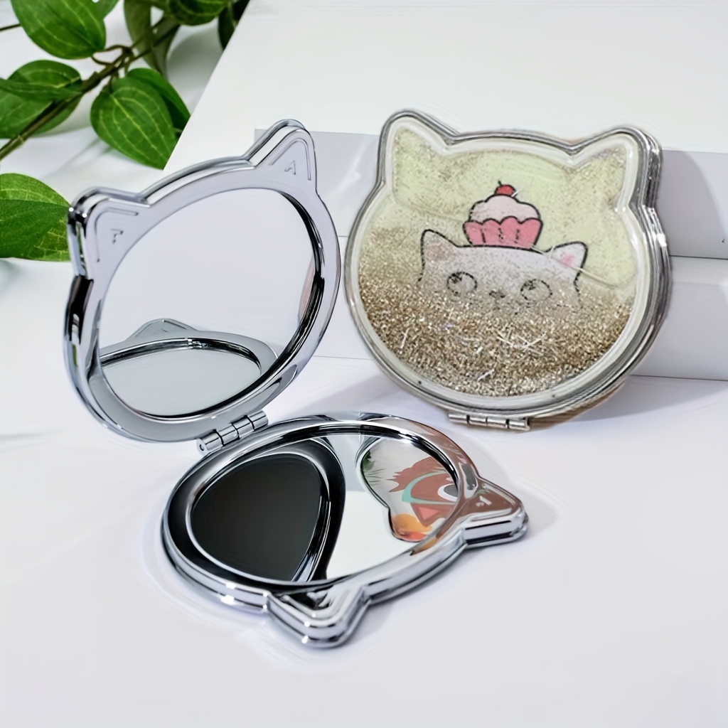 Cute Cat Makeup Mirror Bow Mirror Neon Sign Wall Mounted - Temu