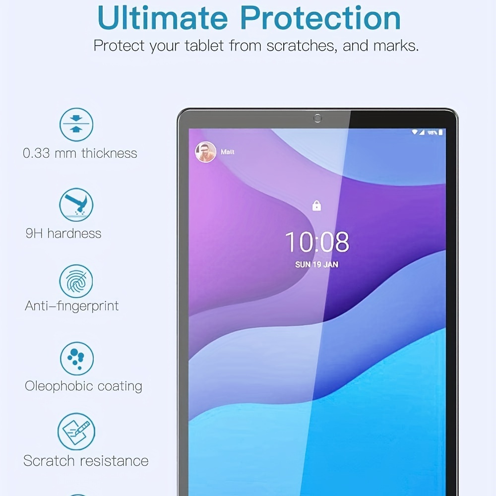 Film protecteur d'écran en verre 9HD pour tablette, protection