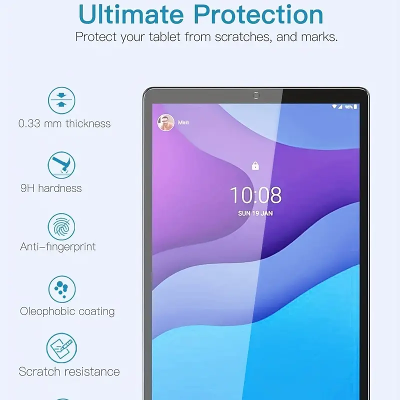 Verre Trempé tablette LENOVO Smart Tab M10 Plus 10.3 (1e et 2e Génération)