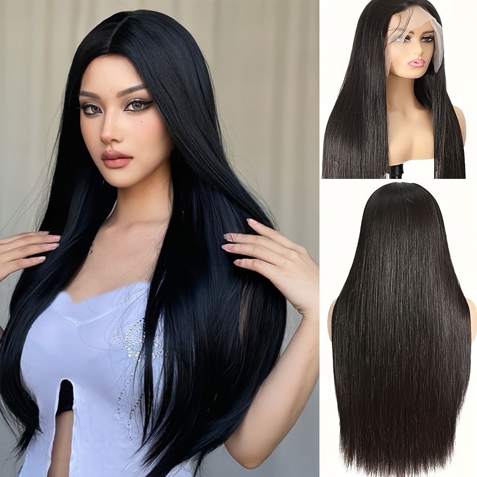 Long black wig 150 cm sale