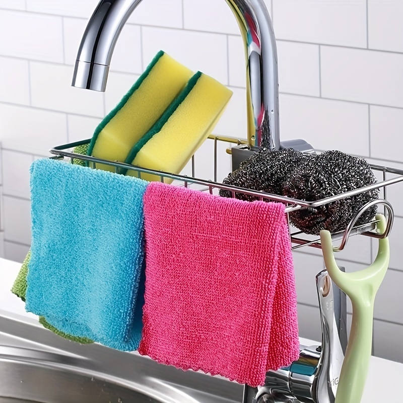 Kitchen Sink Drain Rack Stainless Adjustable Shelf Sponge Soap