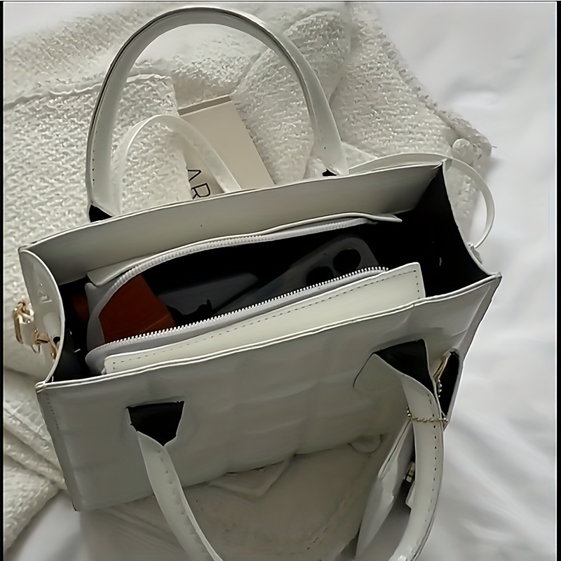 Stone Pattern Crossbody Satchel Bag, Pu Leather Textured Bag, Classic  Fashion Versatile Shoulder Bag - Temu