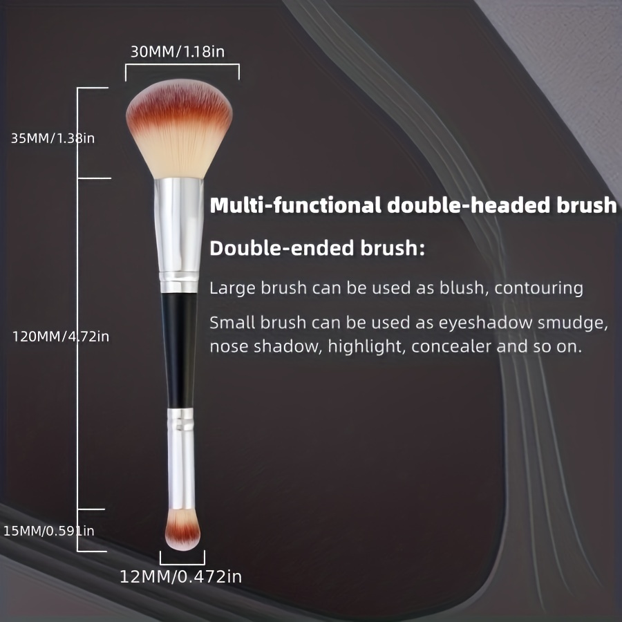 Nose Shadow Makeup Brush - Double-ended Blending Brushes Cosmetics Supplies  1pc