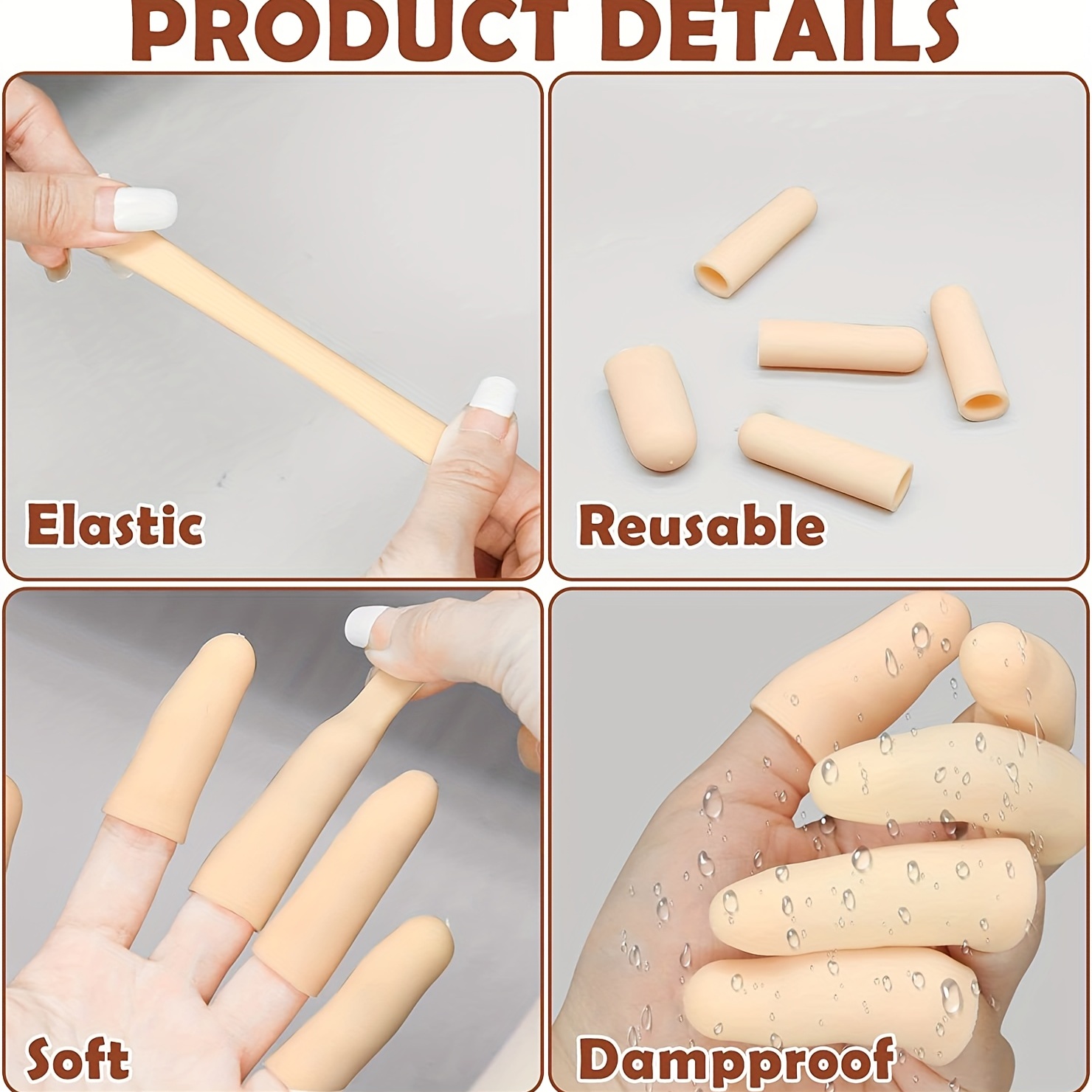 20 Pieces Gel Finger Cover, Silicone Finger Cots, Finger Protector for  Women and Men, Great for Trigger Finger, Finger Cracking, Finger Arthritis