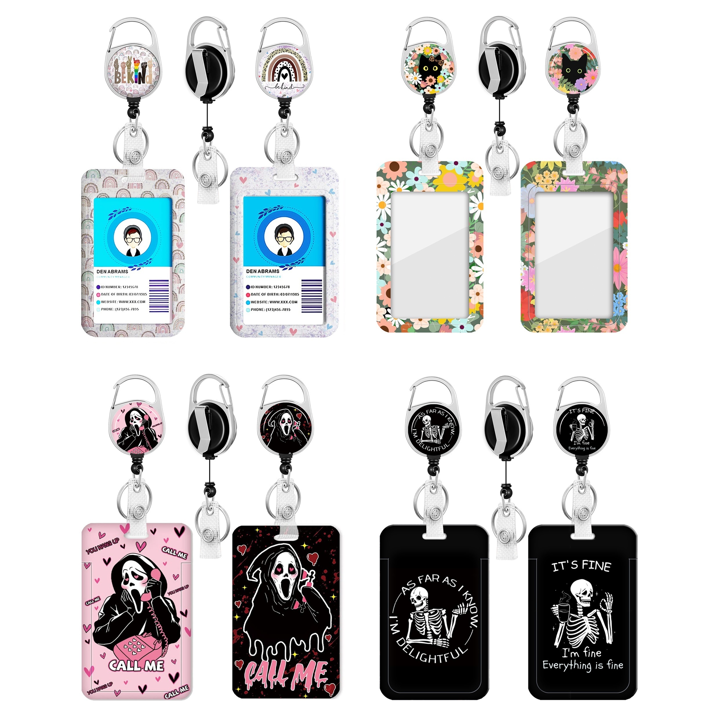 5PCS Transparent Card Two Types Women Men Student Bus Badge Holder Credit  Cards Bank ID Card School Supplies