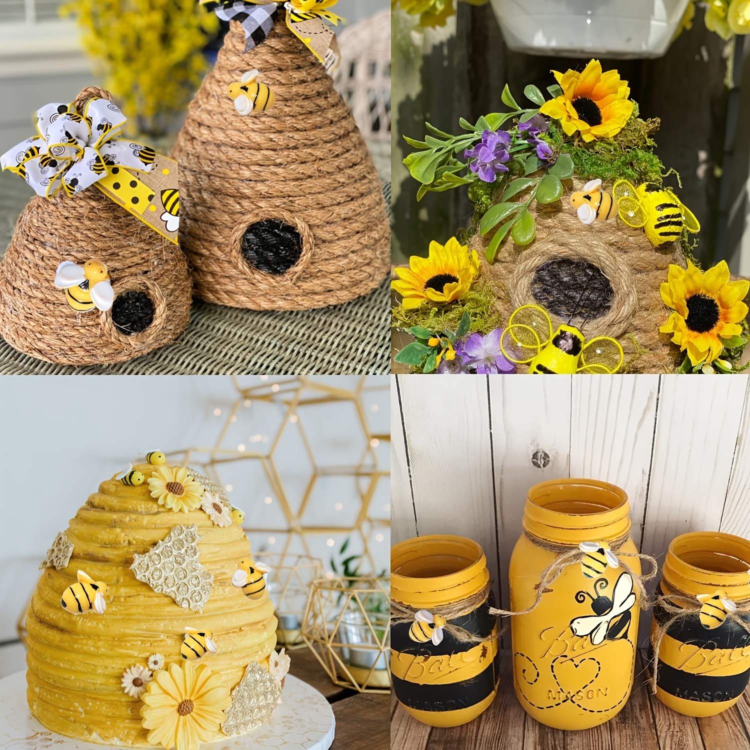 Bumblebee Centerpiece, Floral Arrangement, Bee Centerpiece, Honey Comb Decor,  Floral Centerpiece, Bumblebee Decoration
