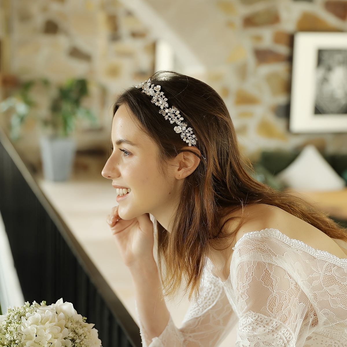 Beautiful bridal hairband  Bridal hair veil, Wedding hair