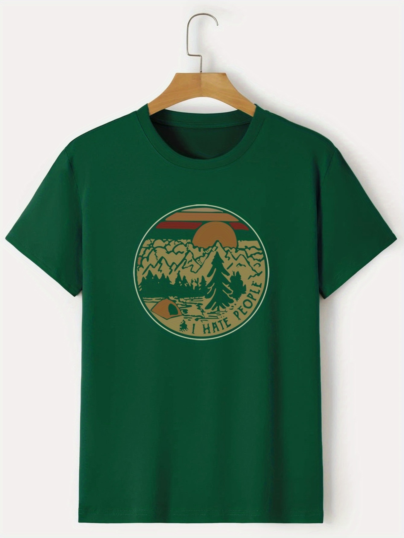 Printed T-shirt - Green/Seoul - Men