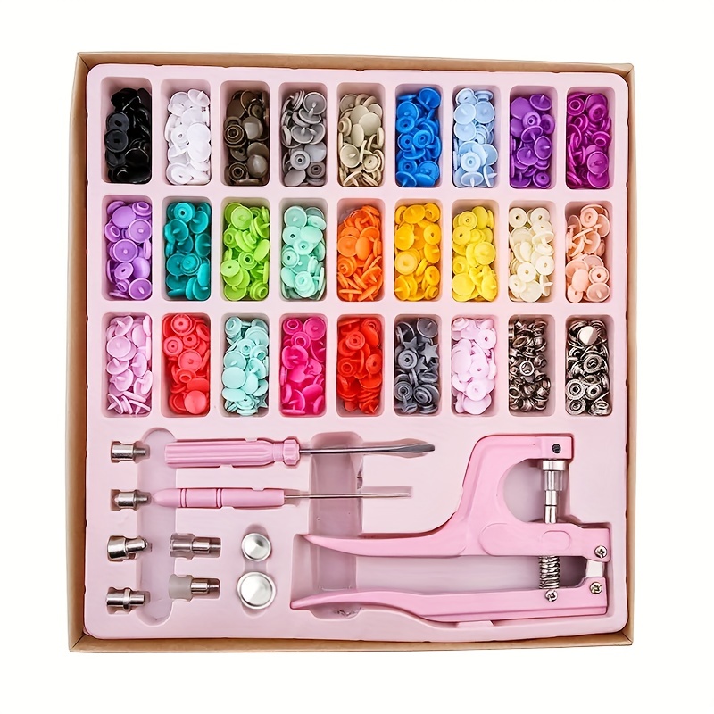 LYNDA Snaps and Snap Pliers Set, 360 Sets T5 Plastic Buttons for Sewing and  Crafting