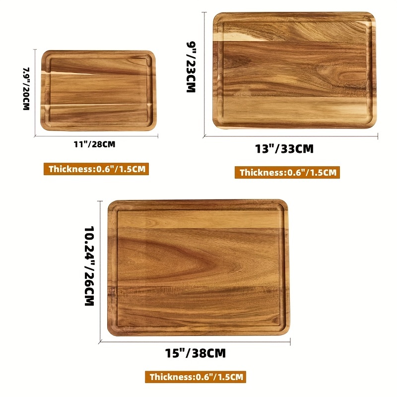 Wooden Cutting Boards For Kitchen - Bamboo Cutting Board Set, Chopping  Board Set - Wood Cutting Board Set With Holder - First Apartment Kitchen