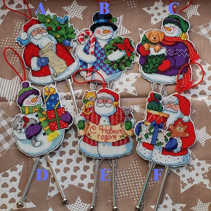 Counted Cross Stitch Kit Christmas Santa Claus Snowman - Temu