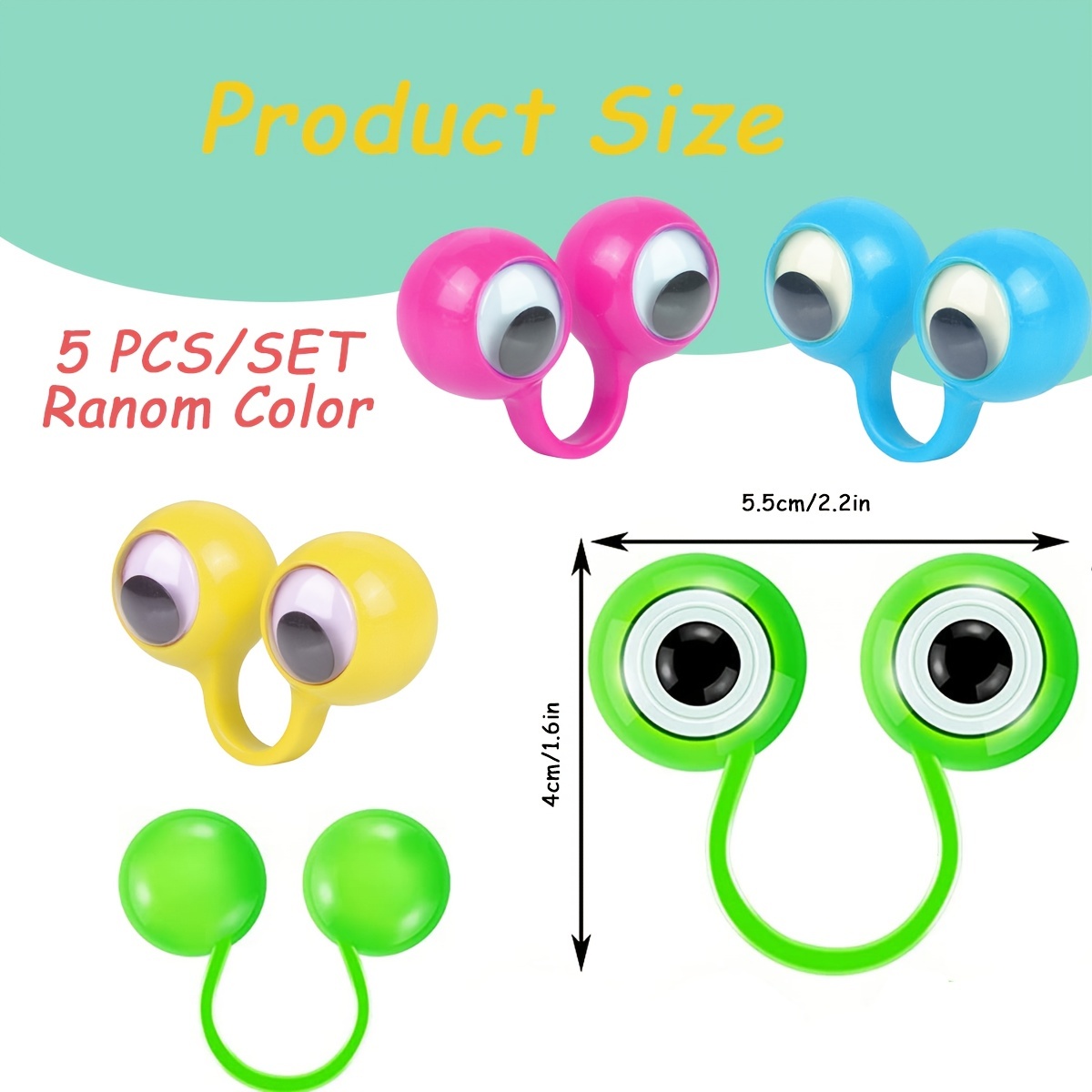 Random Color Finger Eye Puppet Toy Puppets Ring Eyeball - Temu