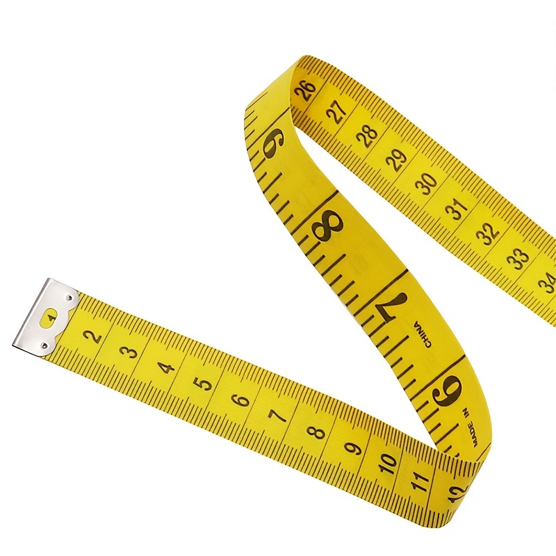 1pc 3m/120in Pvc Fiber Tape Measure Sewing Measuring Tape Soft Portable  Ruler For Tailor Yellow