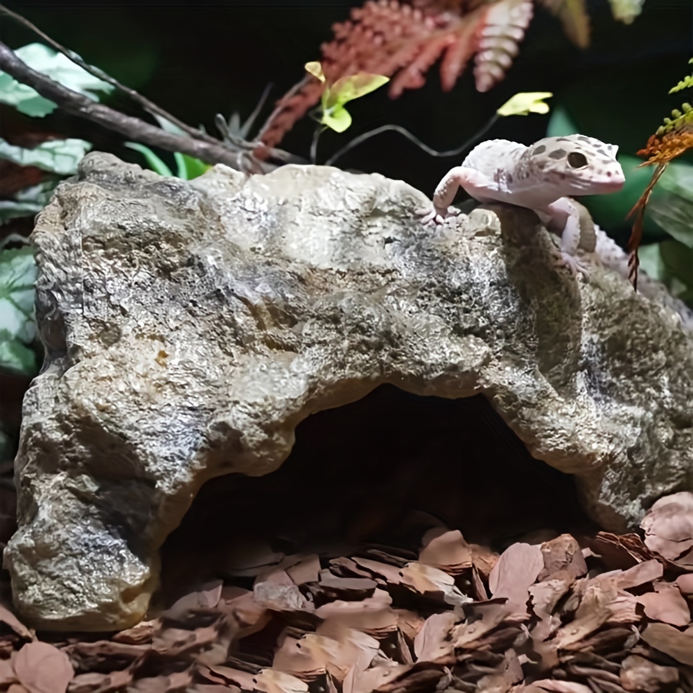 Reptile Rock Hide Cave: Create A Natural Habitat Lizards - Temu