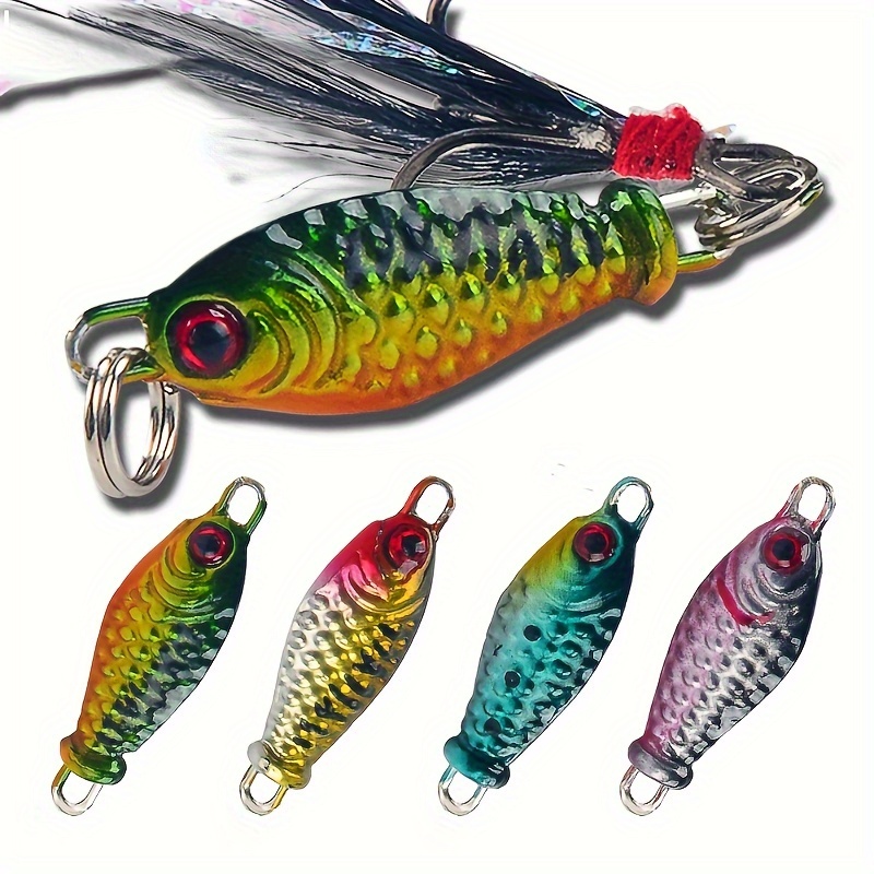 4pcs Sinking Small Lead Fish Lures, 4.5g Metal Bionic Lures, Fishing Tackle