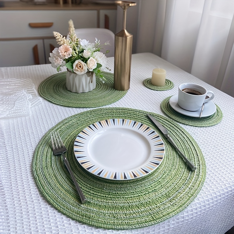 Round Placemats Heat Resistant Non Slip Kitchen Table Mat