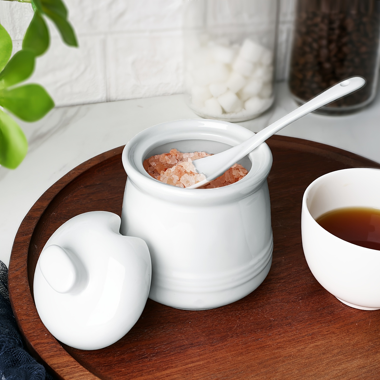 Seasoning Bowl Kitchen Spice Containers Ceramic Seasoning - Temu