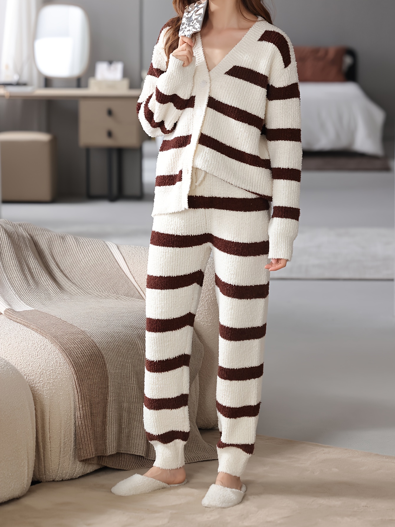 Fleece Pajama Set - Temu