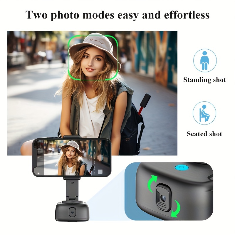 Auto Face Tracking Tripod for iPhone and Android, 360° Rotation, Content  Creator Essentials, Vlogging, Streaming, Portable, Rechargeable 