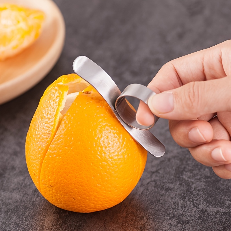 2Pcs Orange Peelers Easy Open Orange Peeler Stainless Steel Lemon