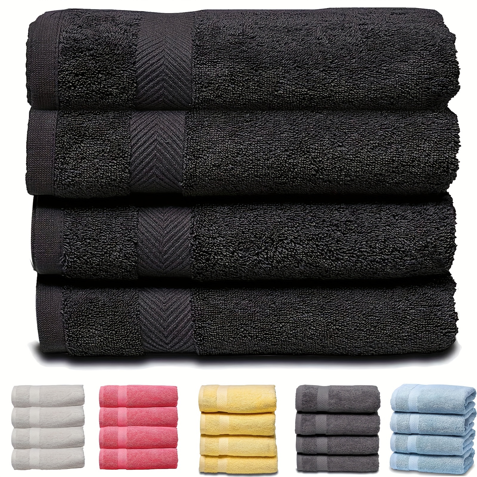 Cotton Hand Towels Soft Face Towel For Bathroom Gym And - Temu