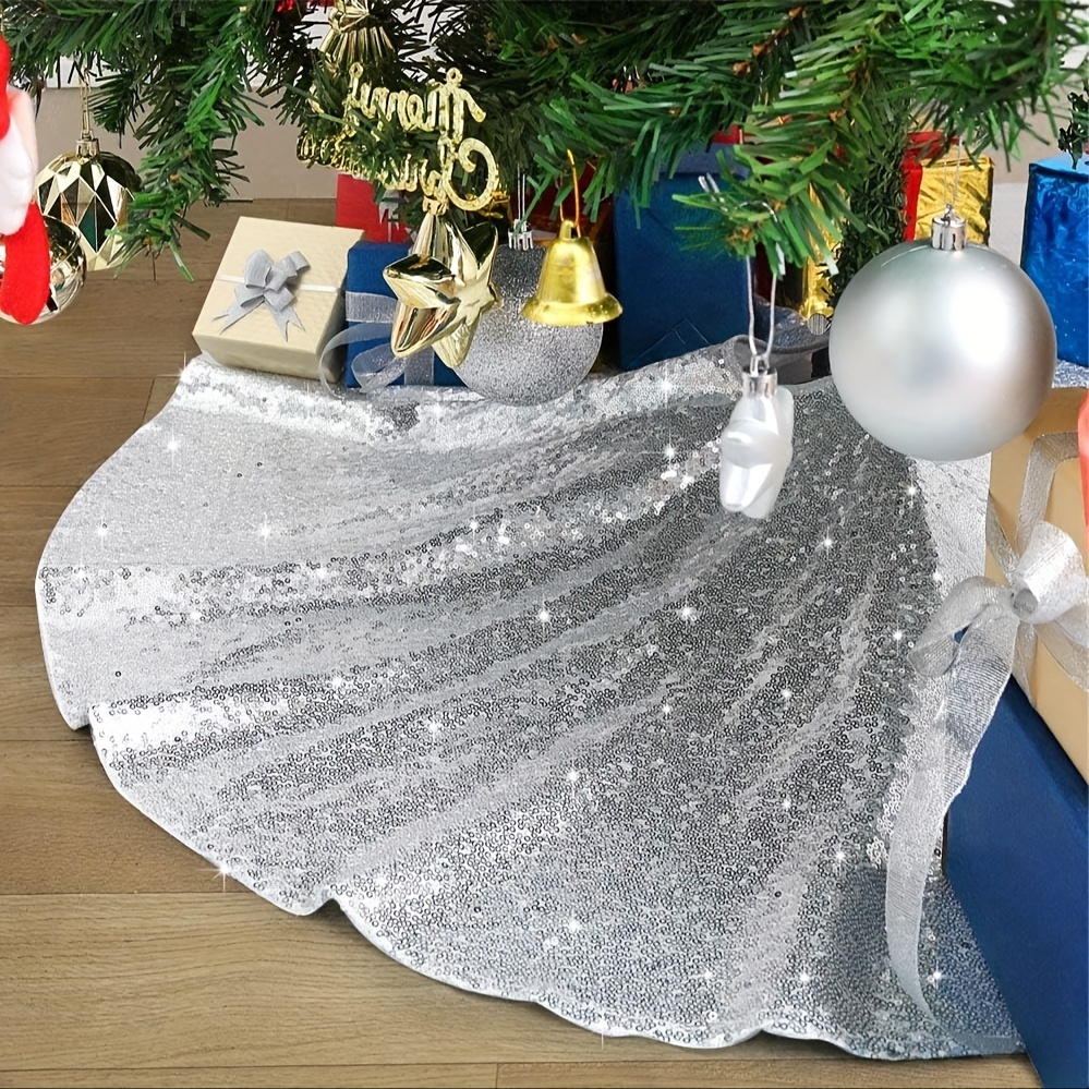 Silver sparkle hotsell tree skirt