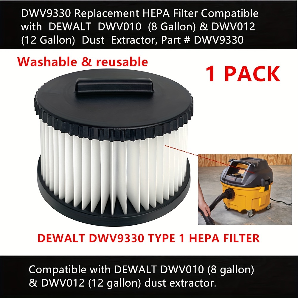 1 Pack Dwv9330 Tipo 1 Filtro Hepa Repuesto Compatible - Temu