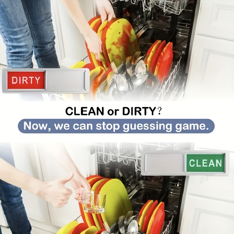 Clean Dirty Dishwasher Magnet Changes Color When Pushed - Temu