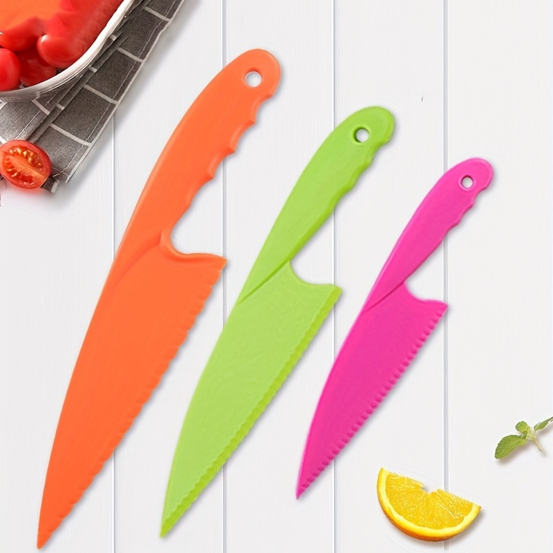 Kids Plastic Fruit Knife kitchen Baking Knife Set kids - Temu