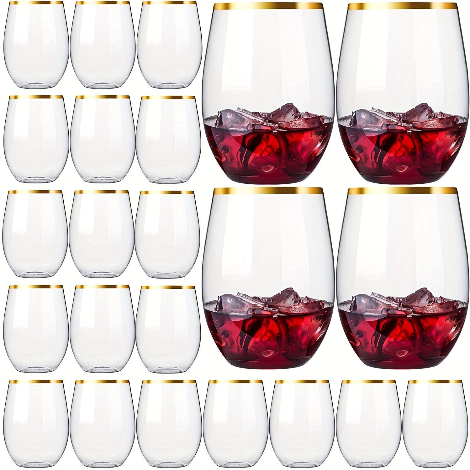 Set De Copas De Cristal Italianas De 18 Onzas Para Vino Tinto