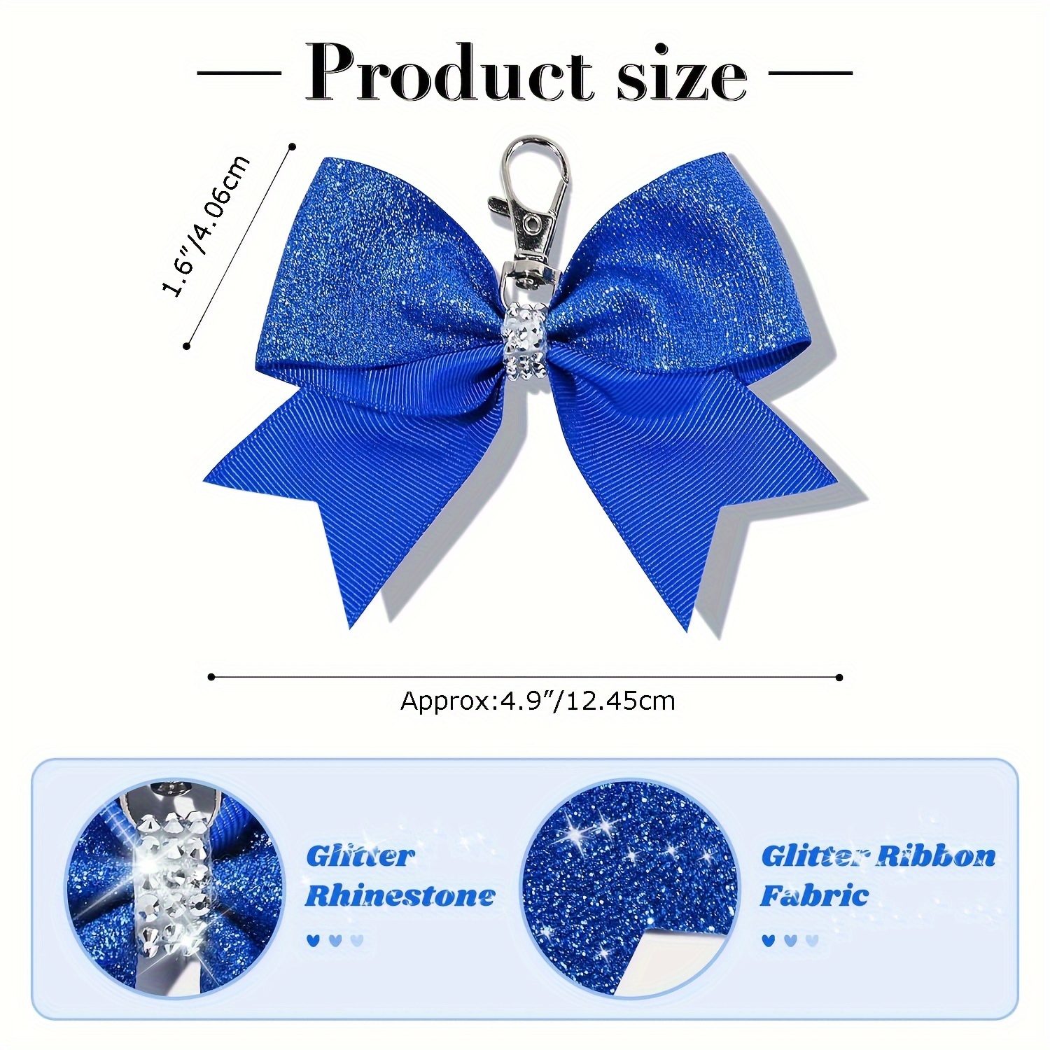 Cheer Bow Keychain Glitter Bow For Girls Shiny Sequins - Temu