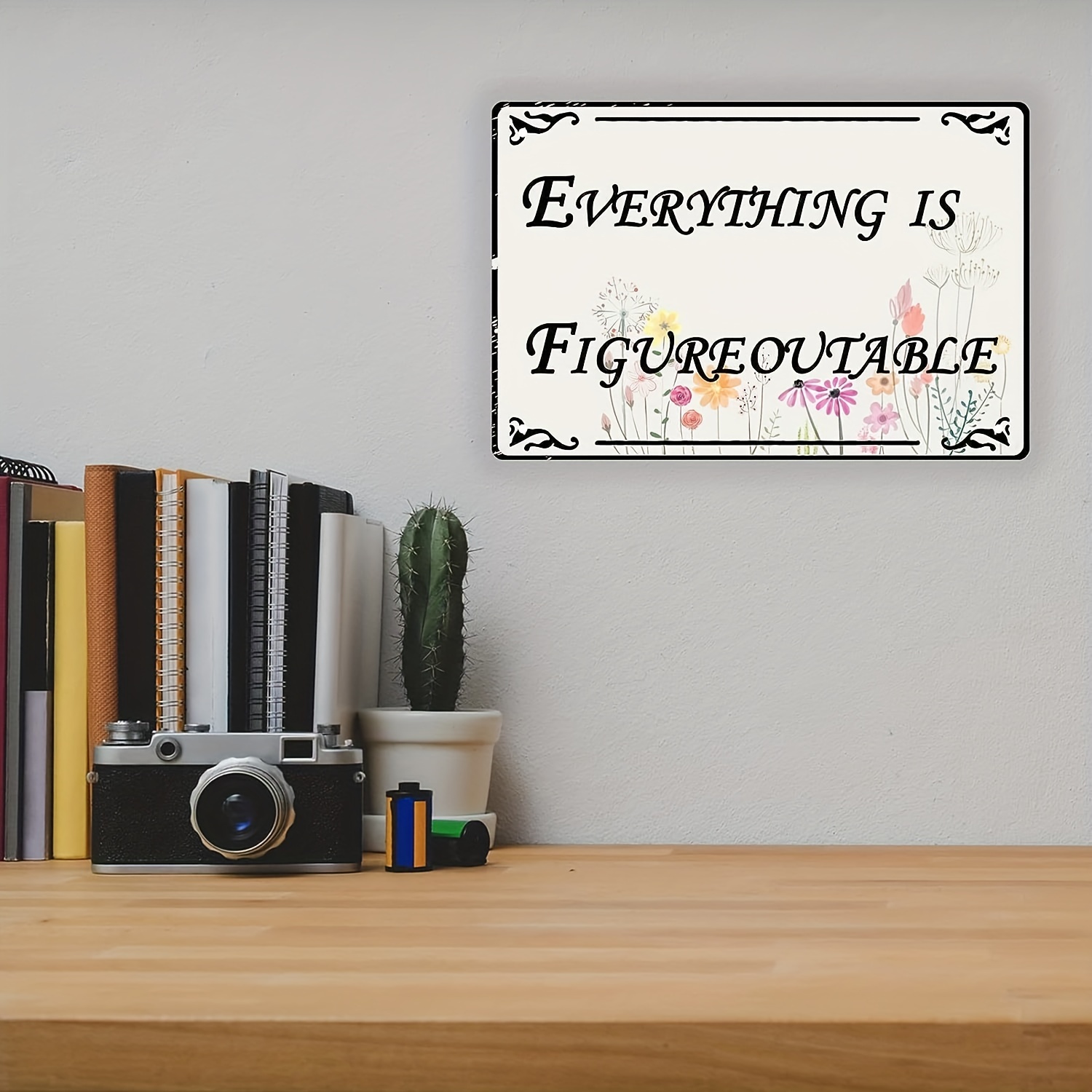 Inspirational Desk Decor Gifts for Women, Everything Is Figureoutable Sign  Gifts, Funny Cute Desk Decor, Decorations for Women's Office, Home, The