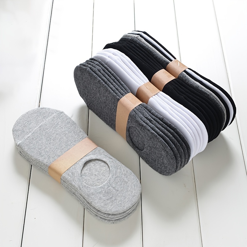 

5/10 Pairs Simple Solid Socks, Soft & Lightweight Unisex Low Cut Ankle Socks, Women's Stockings & Hosiery