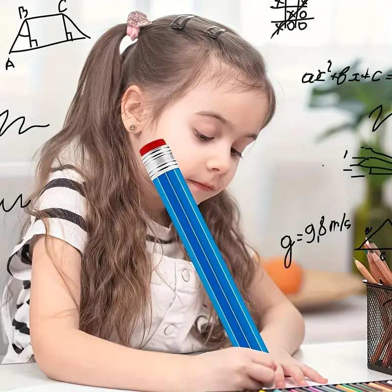 Giant Large Colored Pencil, Giant Pencil, Can Write Pen Color Rod, Wooden Large  Pencil Funny Learning Supplies For Students - Temu Bahrain