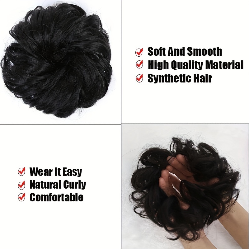 Synthetic Wavy Curly Chignon Ponytail Hair Extensions