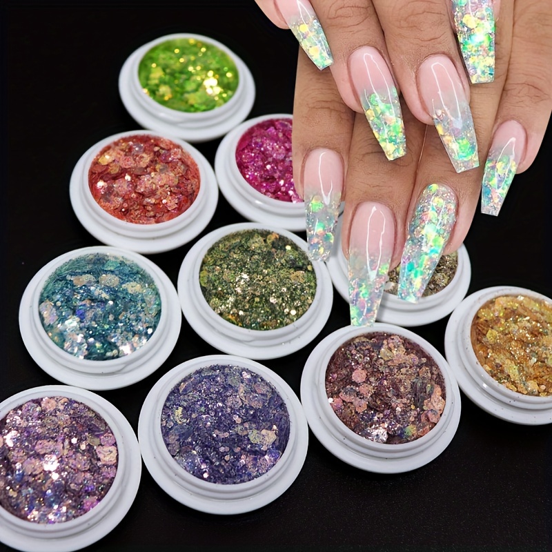 Holographic Glitter For Nails Nail Glitters For Acrylic - Temu