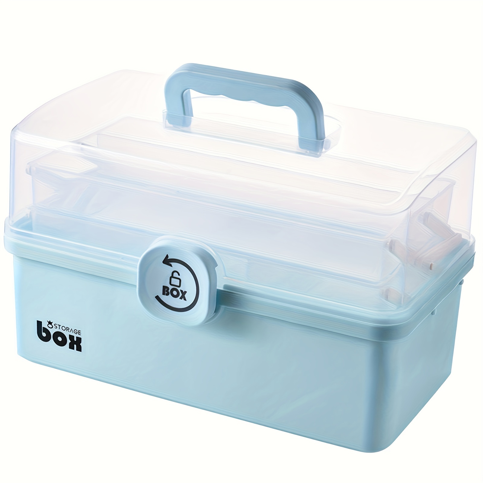Liangduo Craft Caddy Box,Plastic Medicine Storage Box,Portable 3