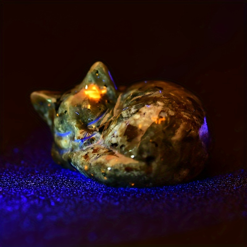 Crystal Sleeping Cat Figurines Home Decor - Temu