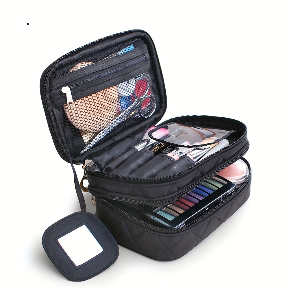 Neceser Maquillaje Doble Capa Estuche Viaje Cosméticos - Temu Chile