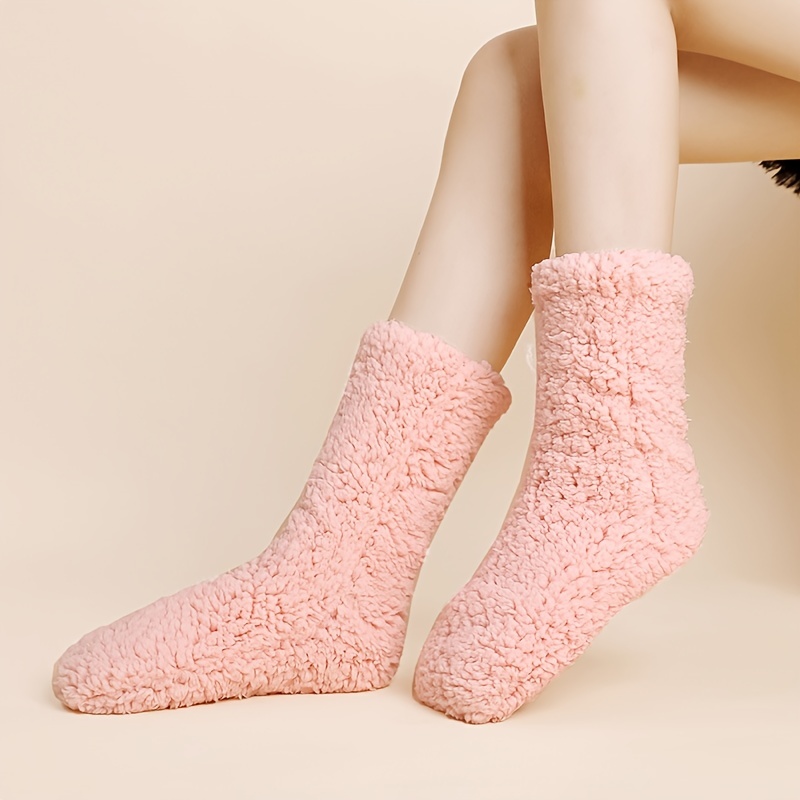 Fuzzy Socks Grips Women Fluffy Slipper Socks Winter Warm - Temu