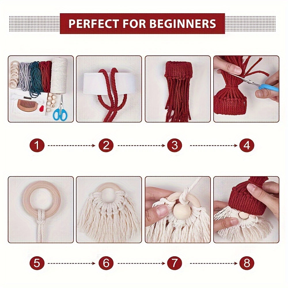 DIY Macrame Kit Beginner Macrame Hoop Pattern DIY Craft Kit -  Canada