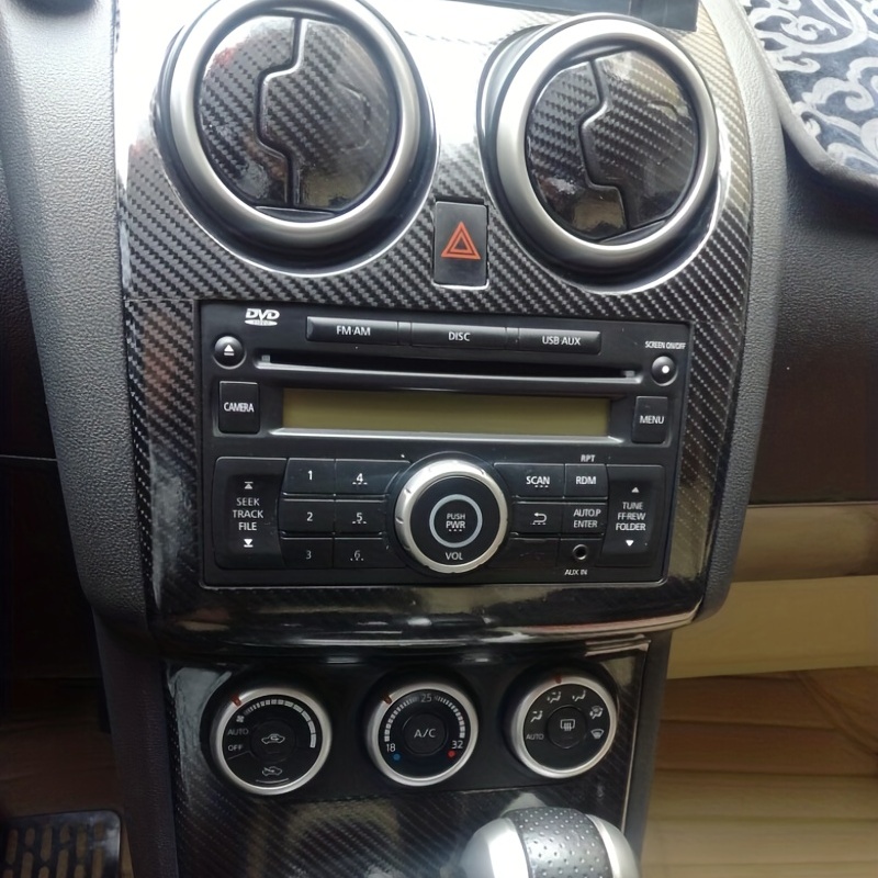 Qashqai 2006 2015 J10 Interior Central Control Panel Door Handle Carbon  Fiber Stickers Decals Car Styling Accessorie - Automotive - Temu