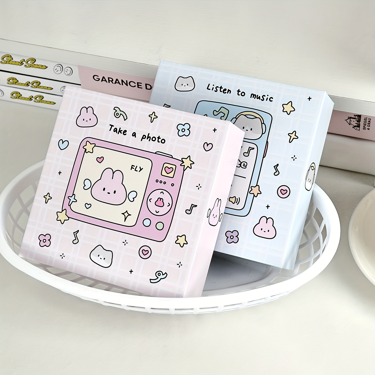 1pc, Cute Kawaii Mini Photo Album, 2 Inch 16 Card Slots, Small Bunny Bear  Card Photo Paper Storage Book, For Storing And Displaying Photo Collections